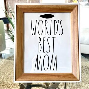 NWT Rae Dunn / Kenneth Cole WORLD’S BEST MOM Wood Frame Best Mother’s Day Gift!!
